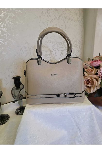 3 Compartment Women's Shoulder Bag with Kemar Detail