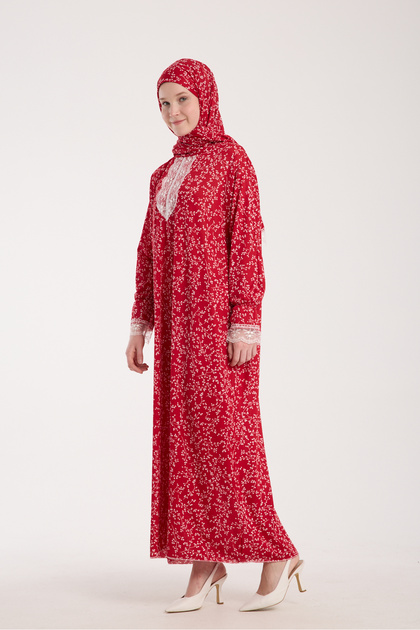 Seasonality Self-Tie Pattern Lace Women's Prayer Dress