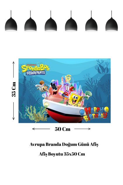 Banner za rođendan sa temom Sunđer Boba