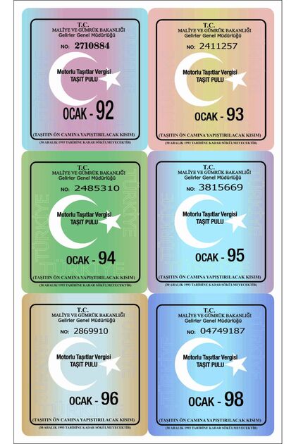 Windshield Tax Stamp Nostalgia Sticker