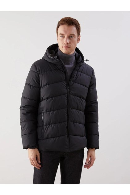Lcwaikiki Standard Fit Hooded Men's down Jacket (W5)