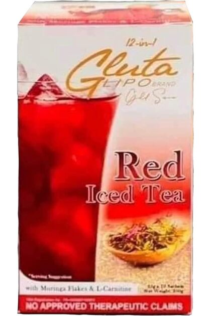 Glutalipo 12-in-1 Gold Series Drinks (Red Iced Tea)