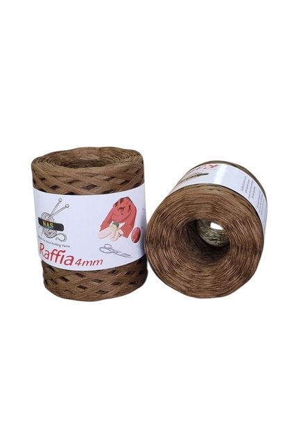 Natura Raffia Rafya 100 gr Dik ve Tok Sert Çanta İpi D78 KAHVE
