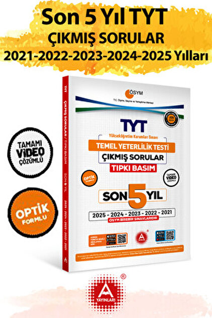 A Yayınları Son 5 yıl MSÜ Çıkmış Sorular 2025-2024-2023-2022-2021