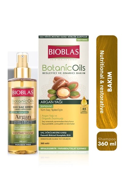 Botanic Oils Argan Oil Shampoo 360ml + Liquid Conditioner Set