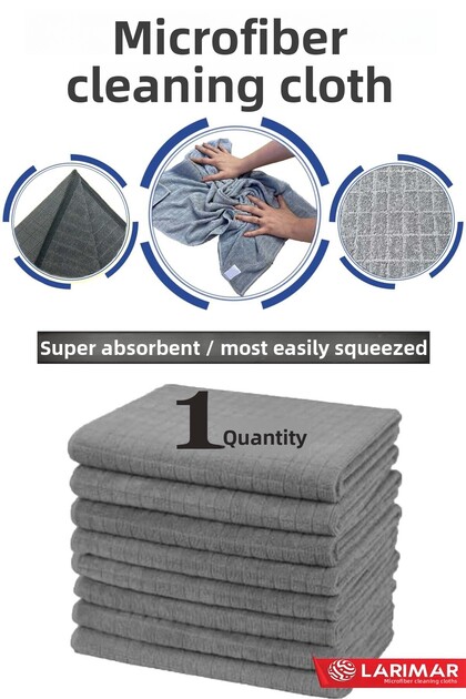 1 Piece Jumbo Size Microfiber Checkered Cleaning Cloth Wall And Floor Wiping Cloth Most Comfortable to Squeeze 50*70cm