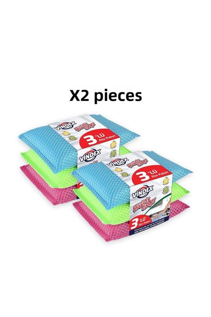 Vi̇ndex Hüüupi̇x Mesh Dish Sponge 3-Pack - 2 Pcs