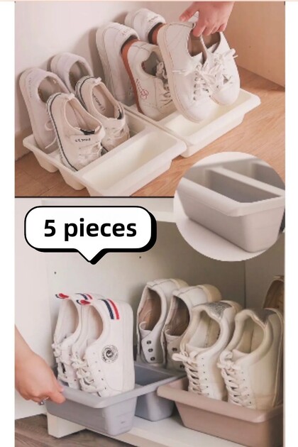 5 Pieces Roma Vertical Shoe Ramp Doorstep Slipper Organizer for Summer, Kindergarten and Prayer Room