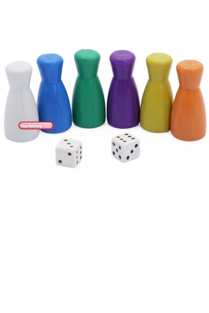 Game Pawn Piece 6 Color Pawn 5 Sets + Dice