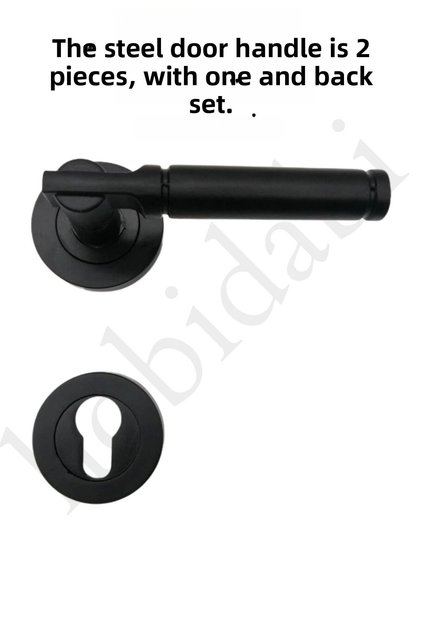 Steel Door Handle 2 Pieces Yale Exterior Door Handle Verda Black Badge Front and Rear Set