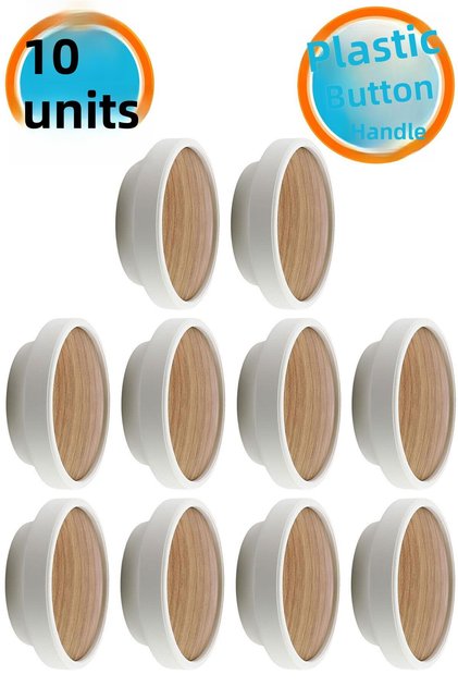 Furniture Handle Button Wooden Patterned Moonstone Drawer Kitchen Cabinet Wardrobe Handle Handle Handles 10 Pieces