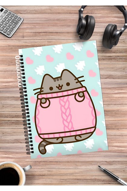 Pusheen Cat Anime Spiral Notebook A5 (50 Sheets)
