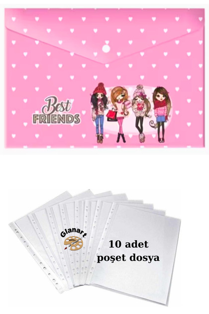ملف الواجبات المنزلية بحجم A4 + 10 أكياس