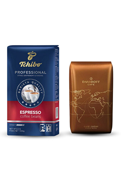 Tchibo Profesional Espresso Çekirdek Kahve 1 kg + Davidoff Café