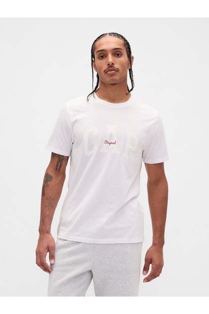 Erkek Beyaz Everyday Soft Logo T-Shirt