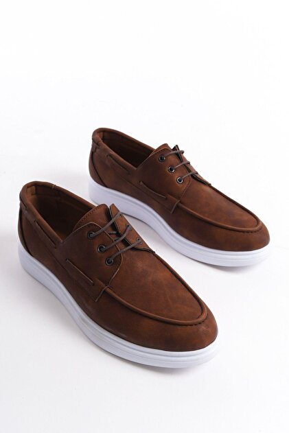 Mubiano MBRGN104-TB Taba Nubuk Erkek Bağcıklı Loafer - Fiyatı