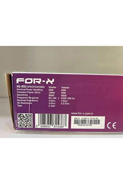 For-X XQ-65C 16 CM TİZLİ KOMPONENT NET SES İYİ TONLAMA - Fiyatı