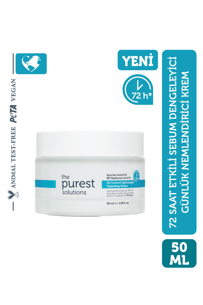 72 Saat Etkili Sebum Dengeleyici Su Bazlı Günlük Nemlendirici Krem 50ml