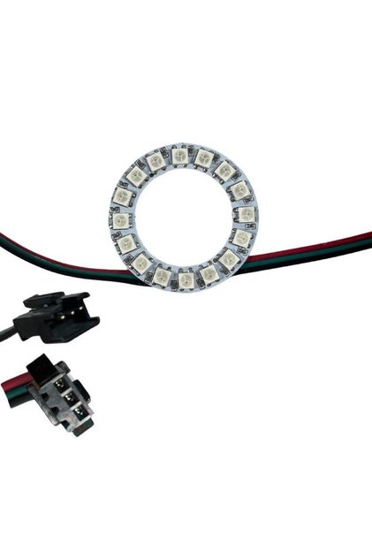 WS2812B Matrix Dijital Yuvarlak Pixel Led 16 Led Halka RGB Led Ayrı Ayrı Adresli Matrix Ekran 5V Dış