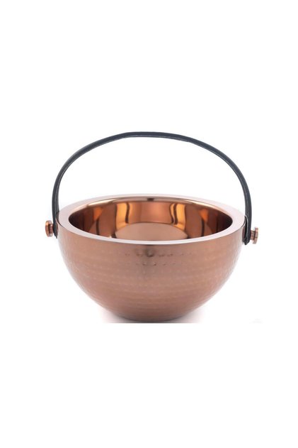 Bronz Siyah Çelik Şampanya Kovası 27x14cm