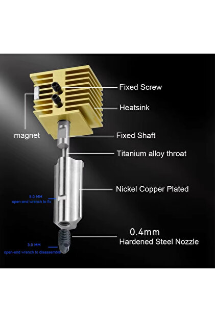 Hobi Mekatronik Bambu Lab A1-A1 Mini Yükseltilmiş Hotend Seti