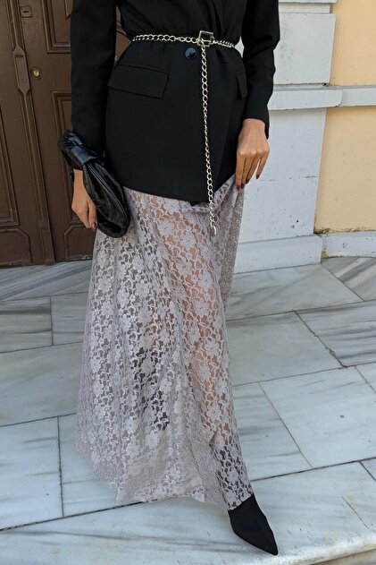 Lijuri Maxi Lace Skirt 4047- Trendyol