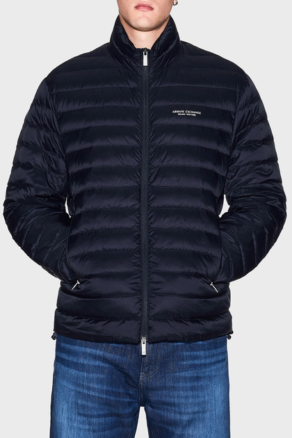 Kapitoneli Kuş Tüyü Dolgulu Regular Fit Dik Yaka Şişme Mont Erkek MONT XM001919 AF16