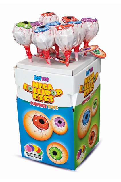 JOY TOP Joytop Eyes Mega Lollipop Sour With Surprise Toys 55 Gr. 1