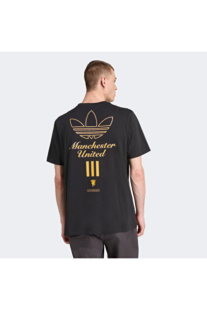 adidas Manchester United Terrace Icons Graphic Erkek Siyah T-Shirt