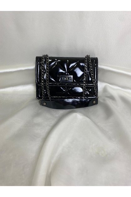 Women's Quilted Embroidered Chain Cross Arm and Shoulder Bag