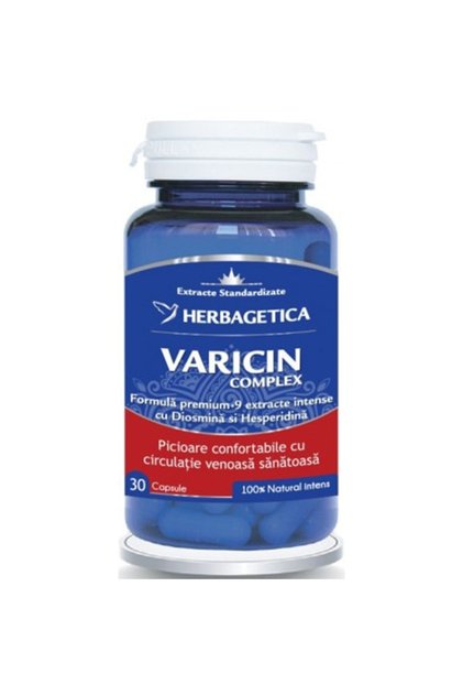 Supliment alimentar Varicin Complex, 30 capsule
