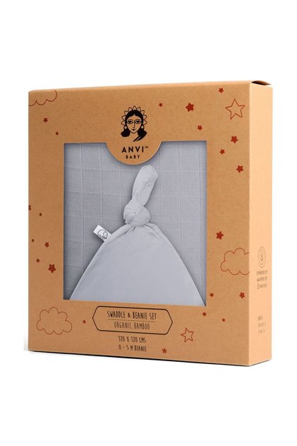 Organic Bamboo Beanie & Swaddle Set - Dove Tales