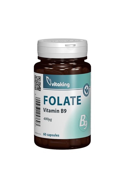 Supliment alimentar cu folat 400 mcg, Vitaking, 60 capsule