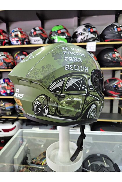 Axxis DRAKEN S IRON PEACE C6 MAT GREEN KAPALI KASK - Fiyatı, Yorumları