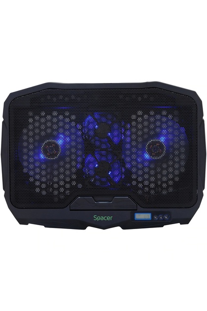 Laptop de gaming Cooler 17, 4 ventilatoare, USB, negru