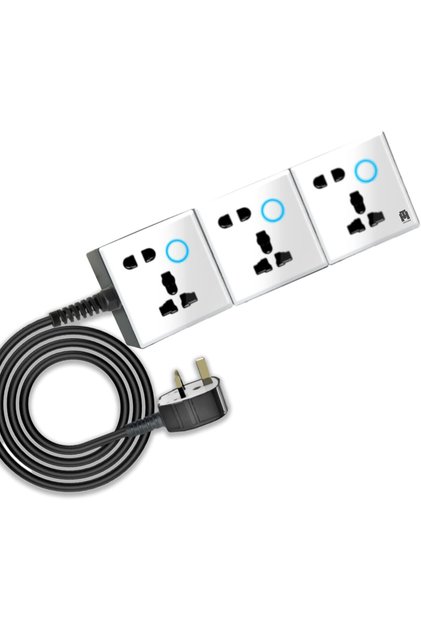 PowerHub Pro Triple Extension Board with Universal Glass Sockets - Robust Performance Elegant