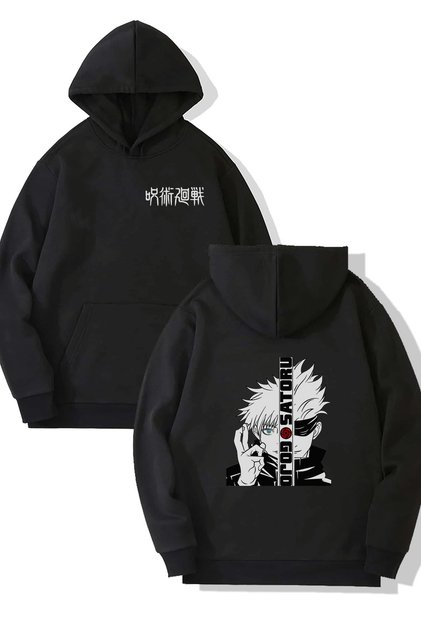 Black Gojo Satoru Hoodie Black