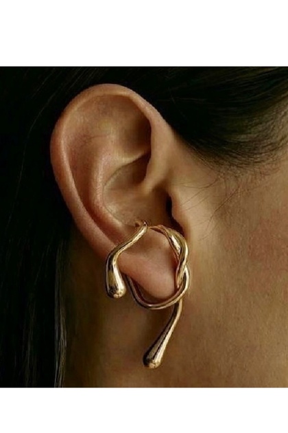 Tasarım Tekli Earcuff Sıkıştırmalı Küpe