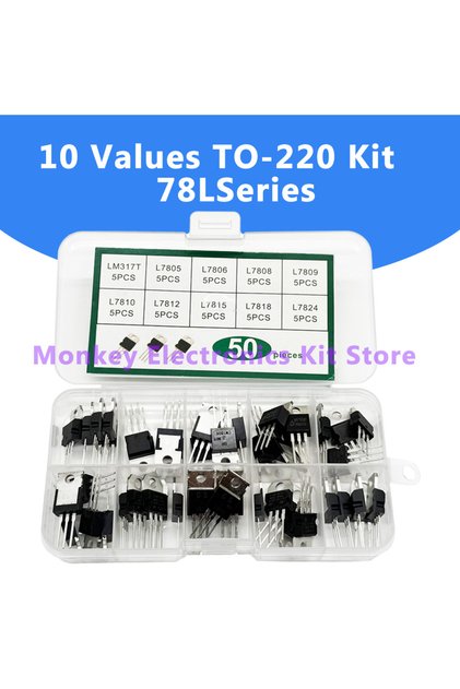 1pcs TO-220Kit 50PCS TO-220 Kit Voltage Regulator IC kit LM317T L7805CV L7806CV L7808CV L7809CV L781