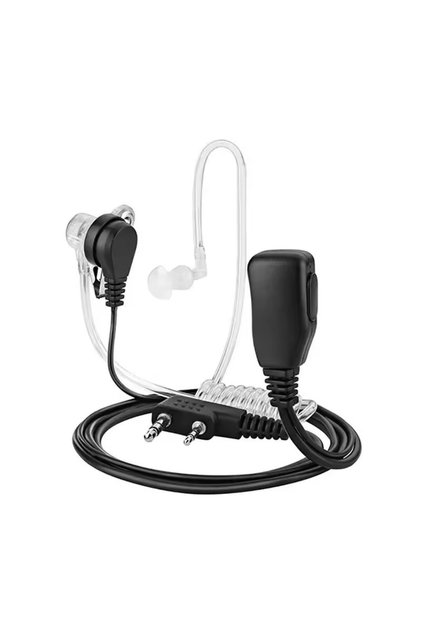 2 Pin PTT MIC Headset Covert Acoustic Tube In-ear Earpiece For Kenwood TYT Baofeng UV-5R BF-888S ...