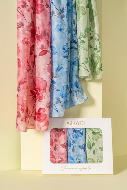 Women's Pachira Soft Shawl Package (Green-Indigo-Cream Burgundy)
