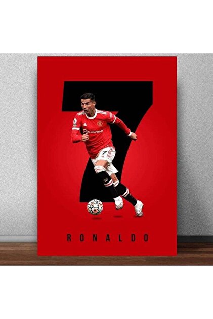 ملصق رونالدو من مانشستر يونايتد للغرفة والمكتب، مقاس 20×30 سم، مؤطر