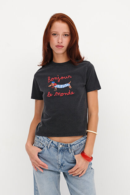 Addax Köpek Baskılı T-shirt P10506 - Fiyatı, Yorumları