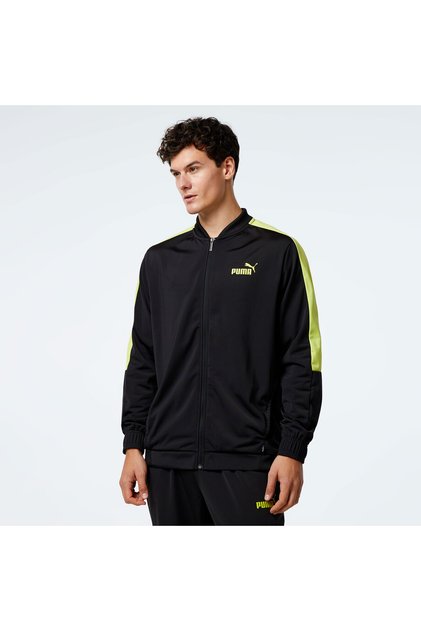 Set trening unisex negru, model baseball tricotat