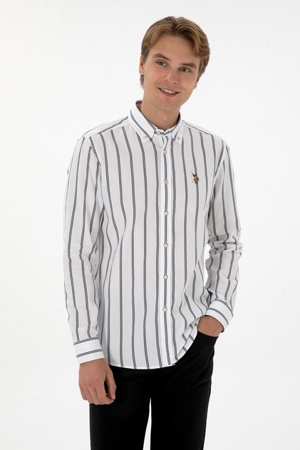 Men's Navy Blue Long Sleeve Shirt 50308318-Vr033