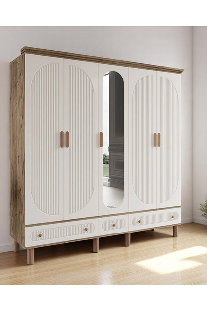Milen 5 Kapılı Dolap / %100 MDF