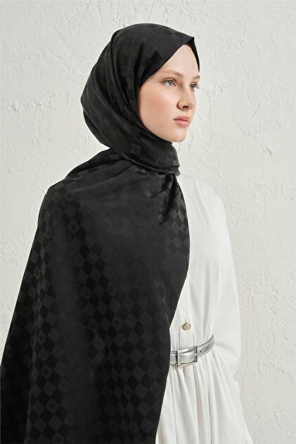 Elegance İpek Pamuk Dama Şal 01