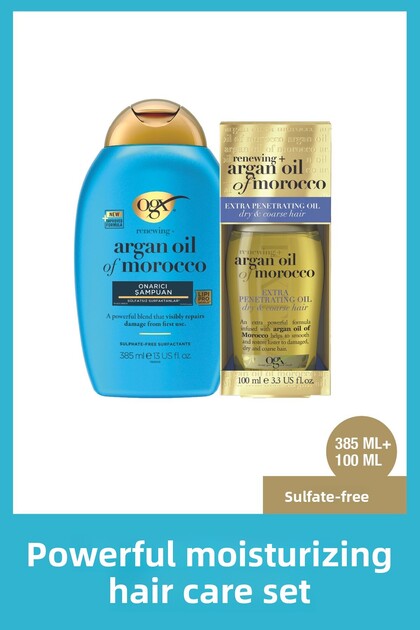 Morocco Argan Oil Sulfate-Free Shampoo - 385 ml Oil 100 ml
