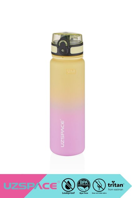 500ml New Double Color Leak-Proof Bpa-Free Motivational Tritan Water Bottle with Lockable Lid