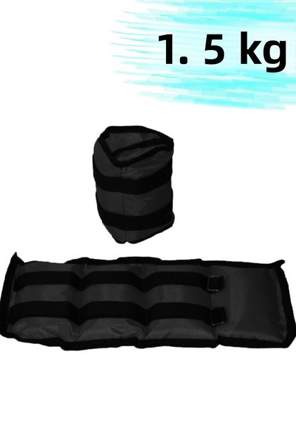 Hand And Ankle Weight 2x1,5 Kg Sandbag Corset Weight Muscle Strengthen Pilates 1.5kg Black